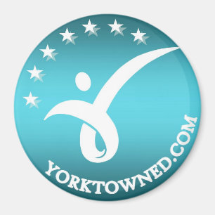 3" imán redondo - educación de Yorktown