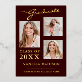 3 Invitación de escritura moderna de escritura bor