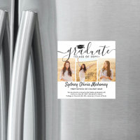 3 Invitación de graduación magnética de Photo Squa