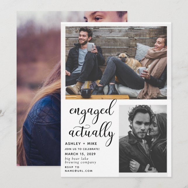 3 Invitación de la fiesta de compromiso (Anverso / Reverso)