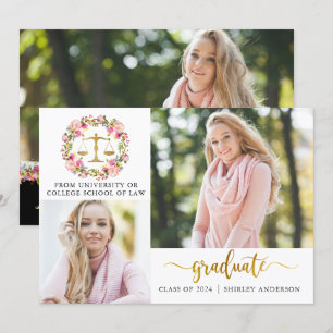 3 Invitación floral de graduación de la Facultad d