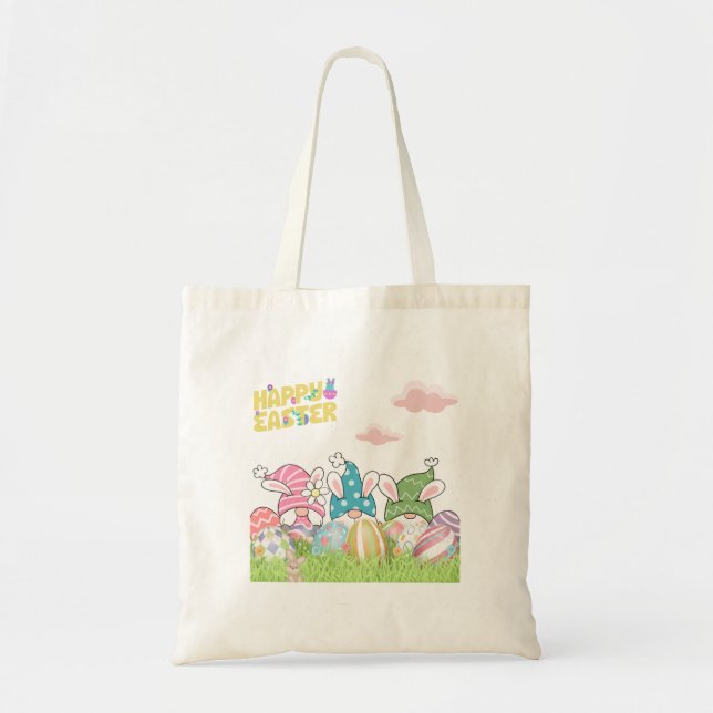 3 juegos de Pascua con bolsa de tote de huevos de  (Frente)