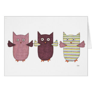 3 Lechuzas púrpura volando