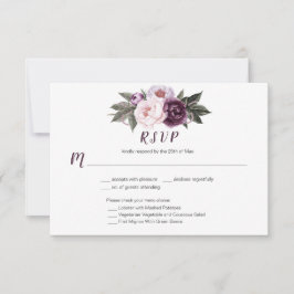 #3 Menú de Bouquet de ciruelas púrpuras con peonés