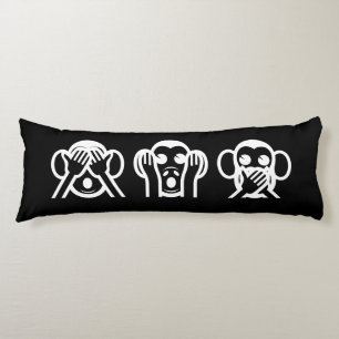 3 monos sabios Emoji almohada del cuerpo