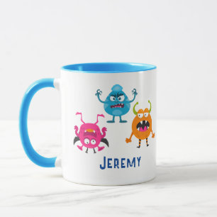 3 Monstruos de Dibujos Animados Divertidos, Taza c