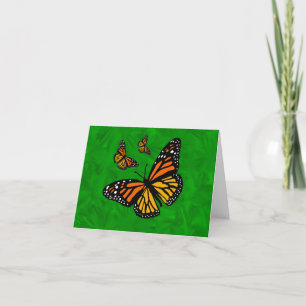 3 Nota de saludo de mariposa monarca y tarjeta BIG