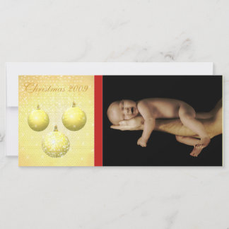 3 Ornamentos de Navidad dorados con tarjetas para