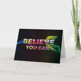 3 palabra Quote~Believe usted tarjeta de