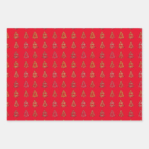 3 pc. Papel de envolvimiento de árboles eclécticos