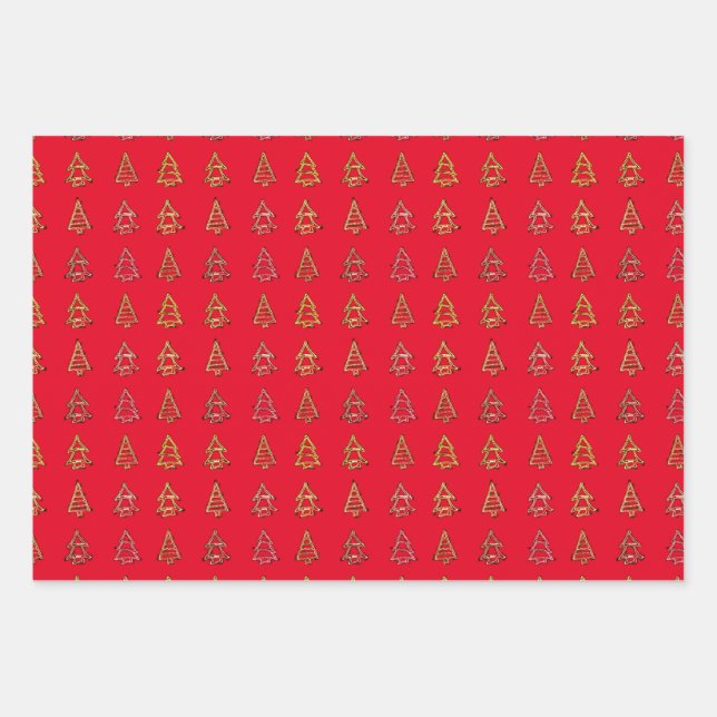 3 pc. Papel de envolvimiento de árboles eclécticos (Anverso)