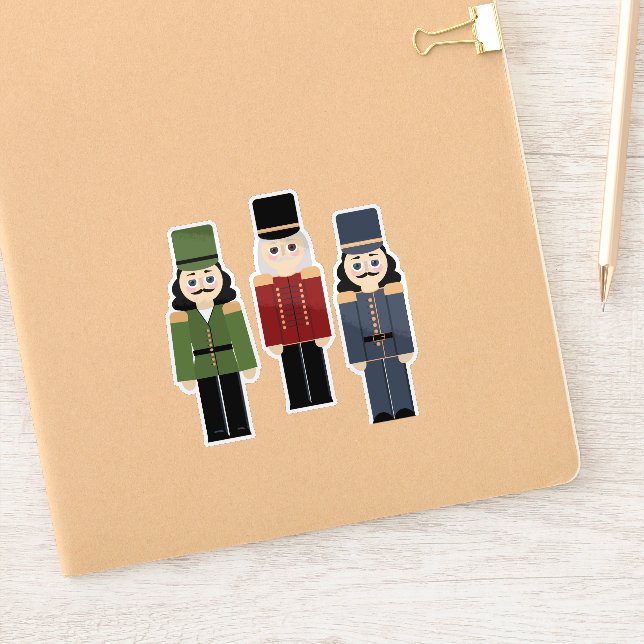 3 pegatinas de cascanueces de navidad (Cuaderno)