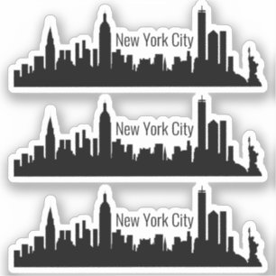 3 Pegatinas de la ciudad de Nueva York