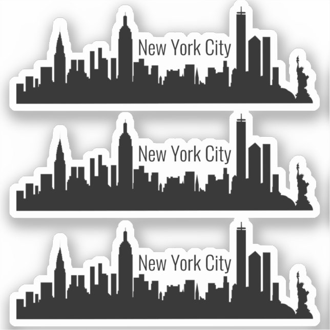 3 Pegatinas de la ciudad de Nueva York (Anverso)