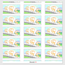 3 pegatinas del contorno Gruff de Billy Goat