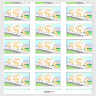 3 pegatinas del contorno Gruff de Billy Goat