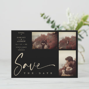 3 Photos Black Chic Trendy Collage Wedding Covid19