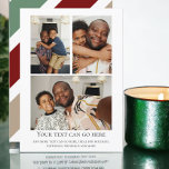 3 Plantilla de foto y de espalda despojada<br><div class="desc">Negrita Retro Navidad colores,  tarjetas planas. Personalizado con sus propias fotografías y texto de Ricaso .. añada sus propios detalles a estas impresionantes tarjetas que causarán una impresión con colores deslucidos en la parte posterior</div>