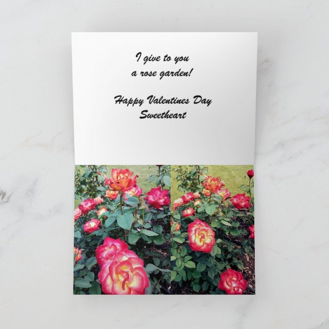 3 ROSAS SIGNIFICA QUE TE AMO tarjeta DE VALENTINE (Interior)