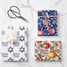 3 Shanah Tovah envoltura g hojas