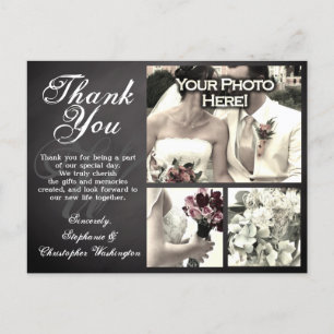 3 Tarjeta de agradecimiento de boda personalizada 
