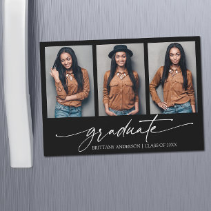 3 Tarjeta de imán de graduación de tinta de caligr