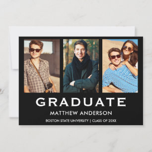 3 Tarjeta de Invitación moderna de graduación foto