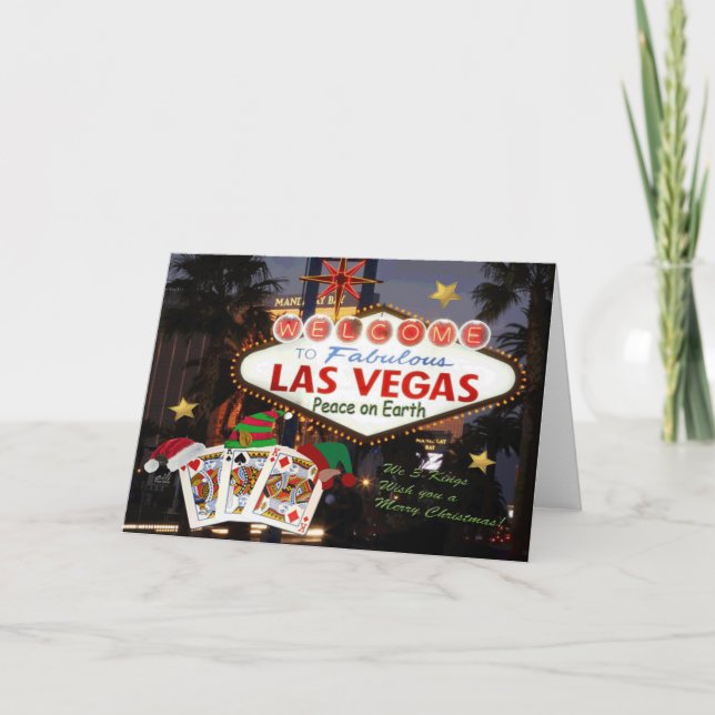 3 tarjeta de los reyes Felices Navidad de Las (Anverso)