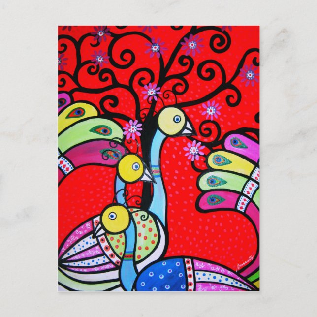 3 TARJETA POSTAL DE PEACOCKS (Anverso)