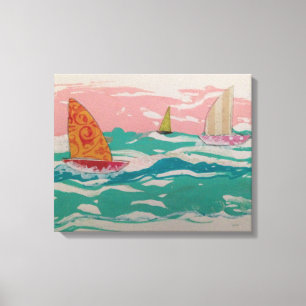 3 veleros en el agua - Arte de medios mixtos