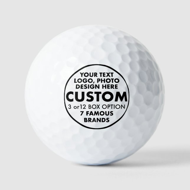 3 x Personalizados Bolas de golf de valor presupue (Anverso)