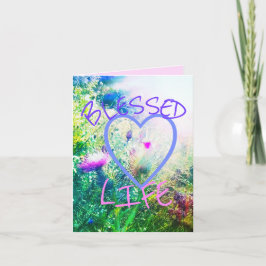 3BLESSED PEQUEÑA TARJETA de FELICITACIÓN de la