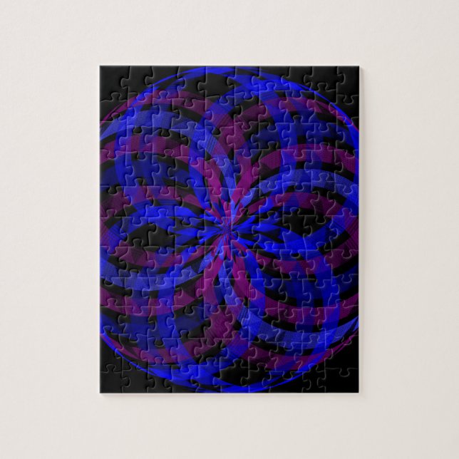 3D Center Flower Petal Geometric Puzzle (Vertical)