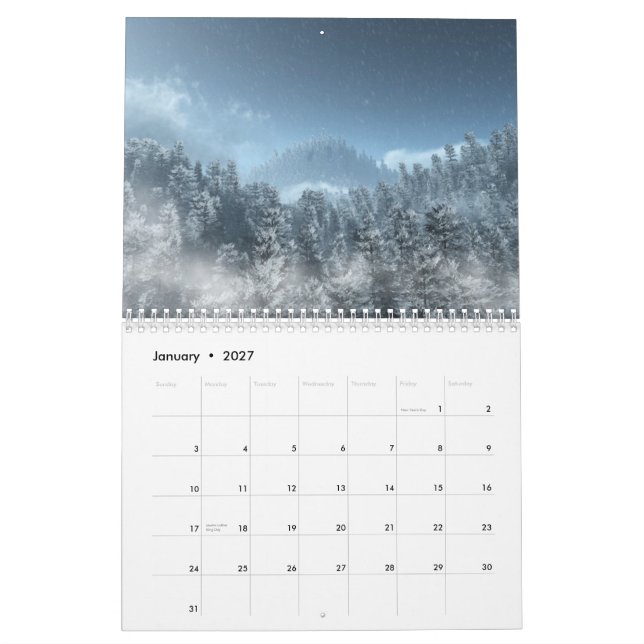 3D paisajes - calendario de pared 2010 (Jan 2027)