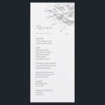 3D Paper Cut White Roses Menu<br><div class="desc">White faux paper cut roses.</div>