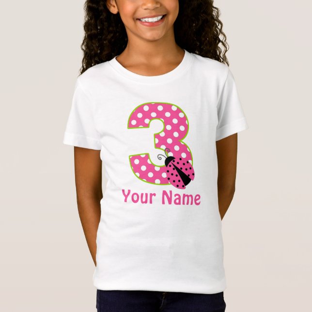 3ro Camisa personalizada mariquita verde rosada (Anverso)