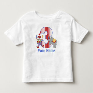3ro Camiseta personalizada circo del cumpleaños
