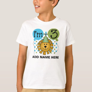 3ro camiseta personalizada del cumpleaños del le