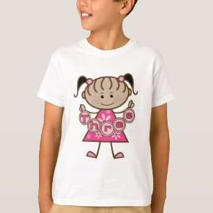 3ro camisetas y regalos del cumpleaños de la niña