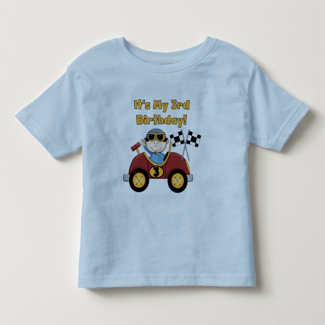 3ro camisetas y regalos del cumpleaños del coche (Anverso)