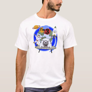 3ro camisetas y regalos del cumpleaños del espaci