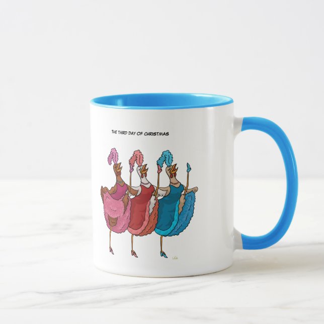 3ro Día de taza del navidad (tres gallinas (Derecha)