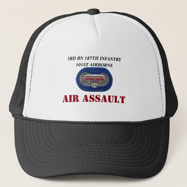 3ro GORRA AEROTRANSPORTADO de la 187TH INFANTERÍA (Anverso)