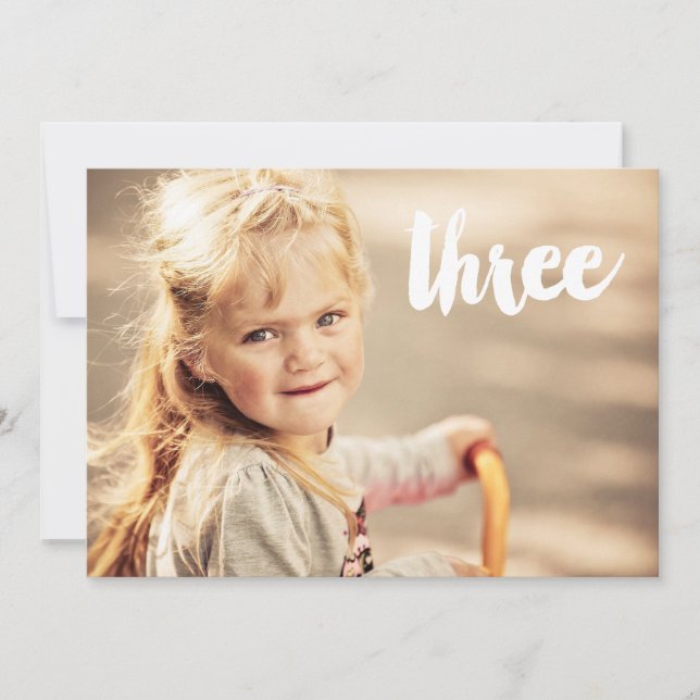 3ro Invitación de la capa de la foto del número (Anverso)