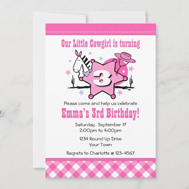 3ro invitación de la fiesta de cumpleaños de la (Anverso)