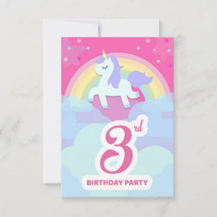 3ro Invitaciones de la fiesta de cumpleaños -