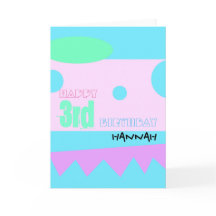 3ro tarjeta de felicitación feliz de