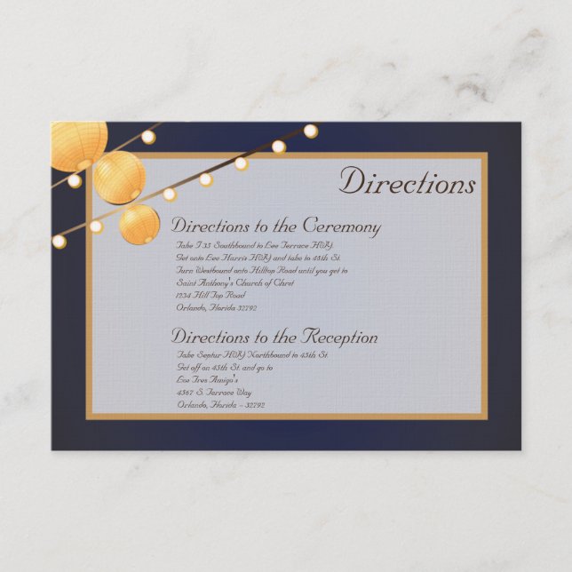 3x5 indicaciones linternas de papel de tarjetas en (Anverso)