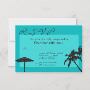 3x5 R.S.V.P Tarjeta de respuesta Beach Breeze Ocea