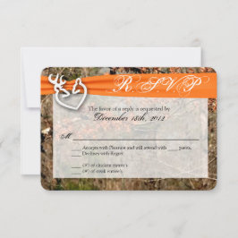 3x5 R.S.V.P Tarjeta de respuesta Pareja de ciervos